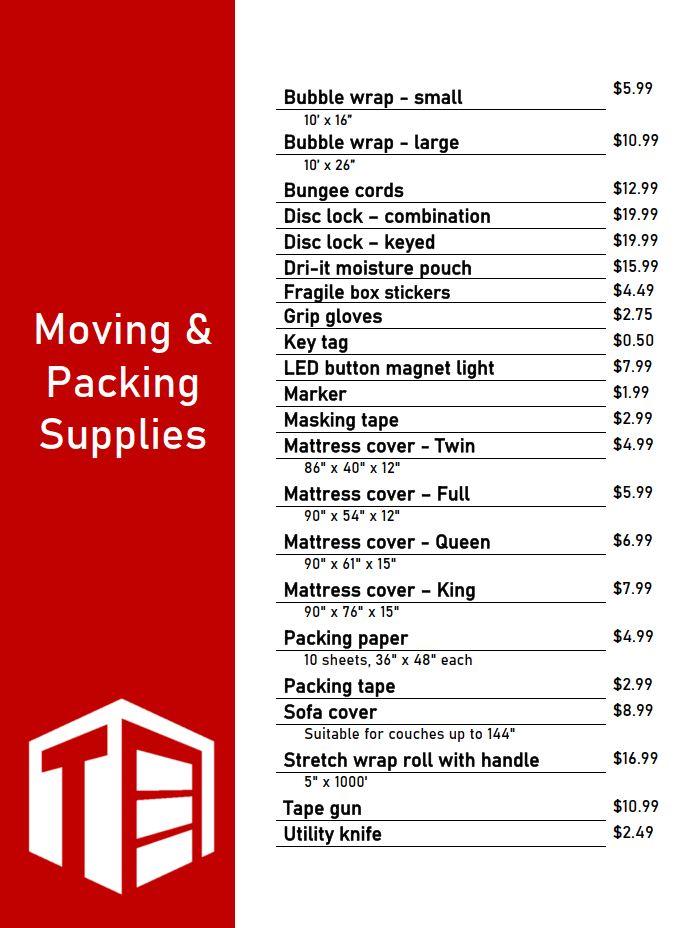 Winnipeg Moving Company - Moving & Packling Supplies